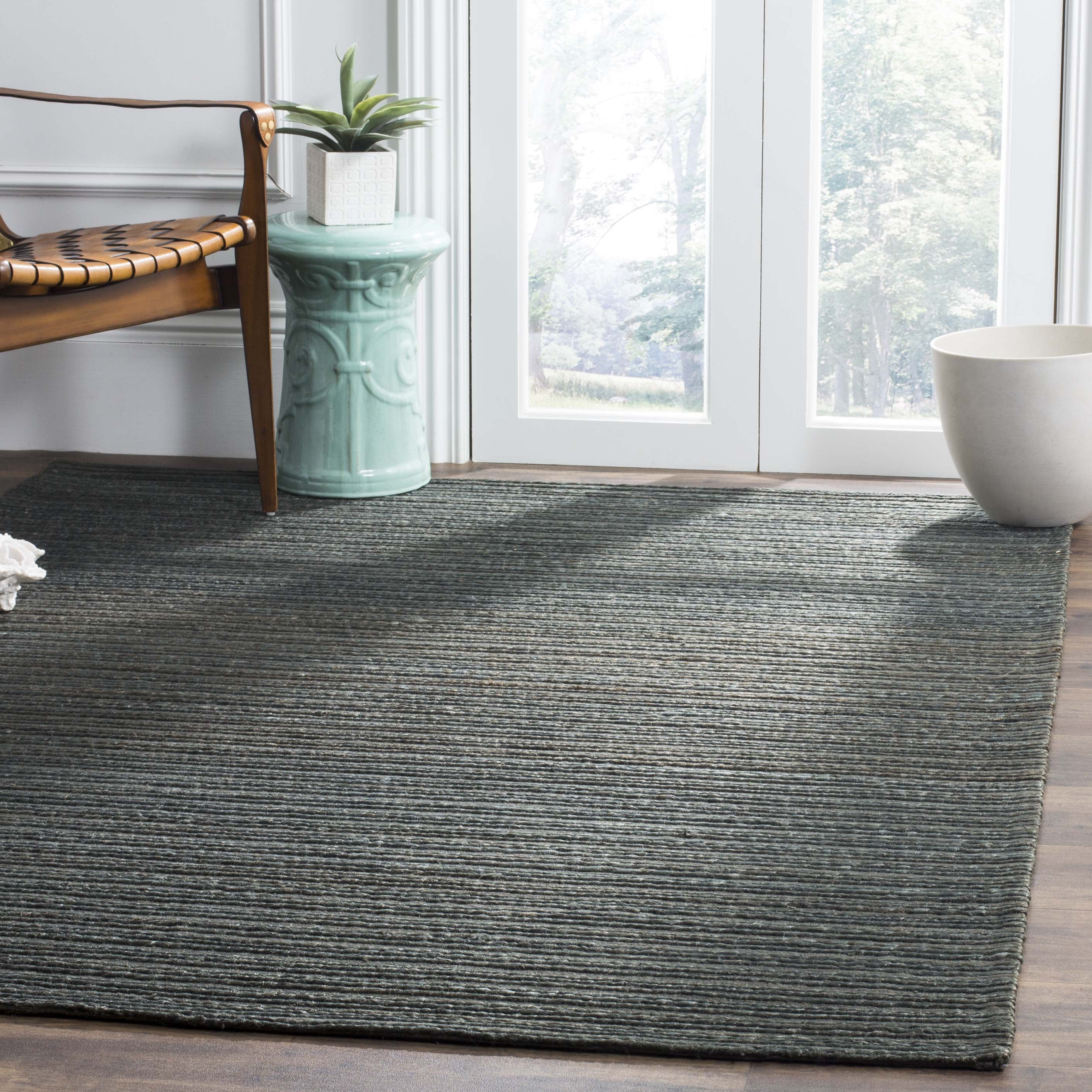 SAFAVIEH Cape Cod Valentin Striped Area Rug, Dark Green, 4' x 6 ...