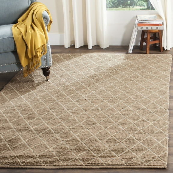 SAFAVIEH Cape Cod Victor Geometric Area Rug, Natural/Ivory, 4' x 6'