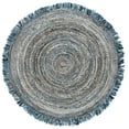 thumbnail image 1 of SAFAVIEH Cape Cod Victoria Braided Area Rug, 10' x 10' Round, Ivory/Denim, 1 of 3