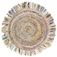 thumbnail image 1 of SAFAVIEH Cape Cod Victoria Braided Area Rug, 4' x 4' Round, Ivory/Light Beige, 1 of 6