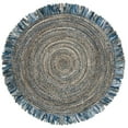 thumbnail image 1 of SAFAVIEH Cape Cod Victoria Braided Area Rug, 6' x 6' Round, Ivory/Denim, 1 of 5