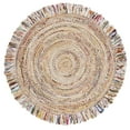 thumbnail image 1 of SAFAVIEH Cape Cod Victoria Geometric Area Rug, Ivory/Light Beige, 7' x 7' Round, 1 of 6