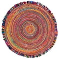 thumbnail image 1 of SAFAVIEH Cape Cod Victoria Geometric Area Rug, Ivory/Red, 8' x 8' Round, 1 of 6