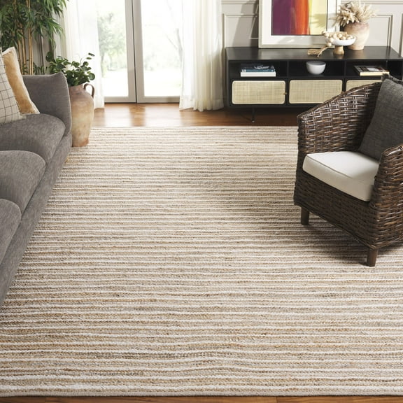 SAFAVIEH Cape Cod Vincent Striped Area Rug, Natural/Beige, 8' x 10'