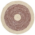 thumbnail image 1 of SAFAVIEH Cape Cod Wesley Braided Area Rug, 3' x 3' Round, Rust/Natural, 1 of 5