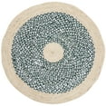 thumbnail image 1 of SAFAVIEH Cape Cod Wesley Striped Area Rug, Light Blue/Natural, 3' x 3' Round, 1 of 5