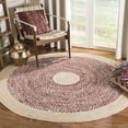 thumbnail image 1 of SAFAVIEH Cape Cod Wesley Striped Area Rug, Rust/Natural, 5' x 5' Round, 1 of 6