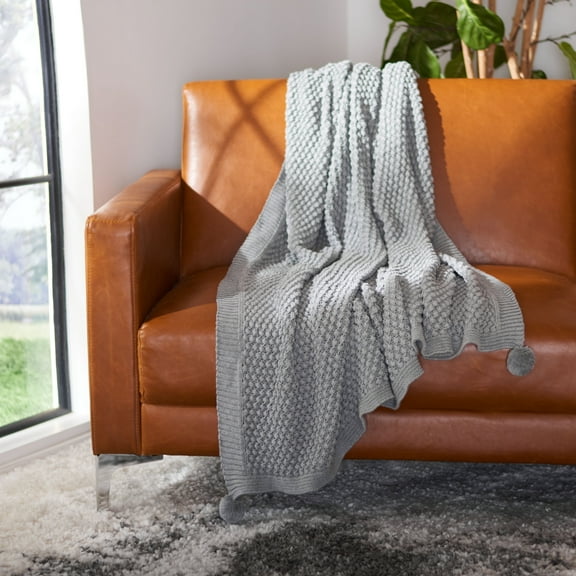 SAFAVIEH Capra Throw Blanket Grey
