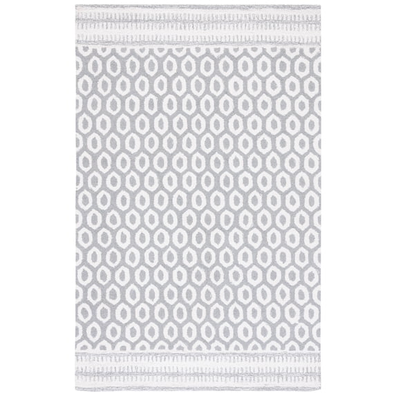 SAFAVIEH Capri Alfreda Geometric Area Rug, Ivory/Grey, 5' x 8'