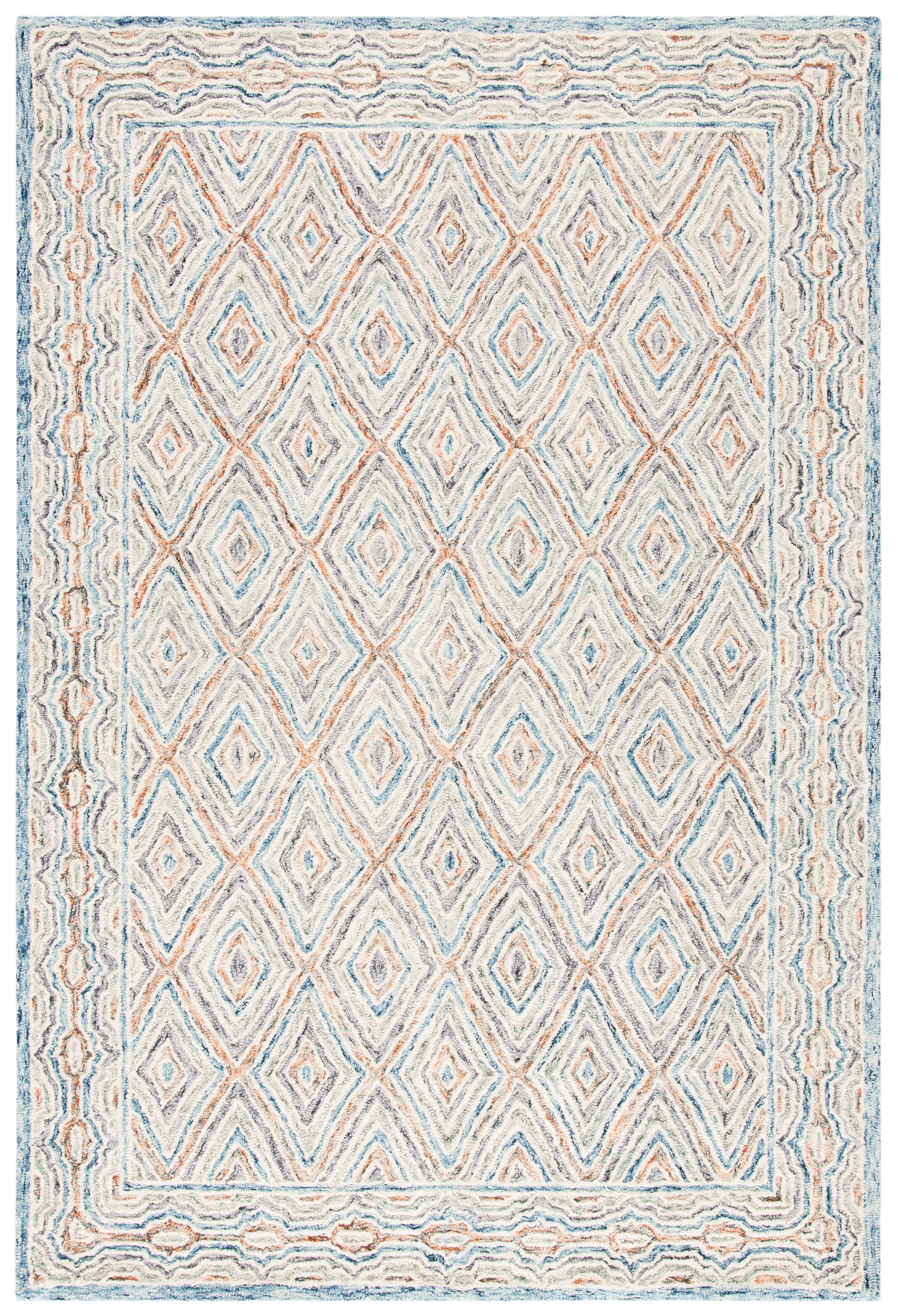 Capri Blue Hand Tufted Wool 4' x 6' Area Rug