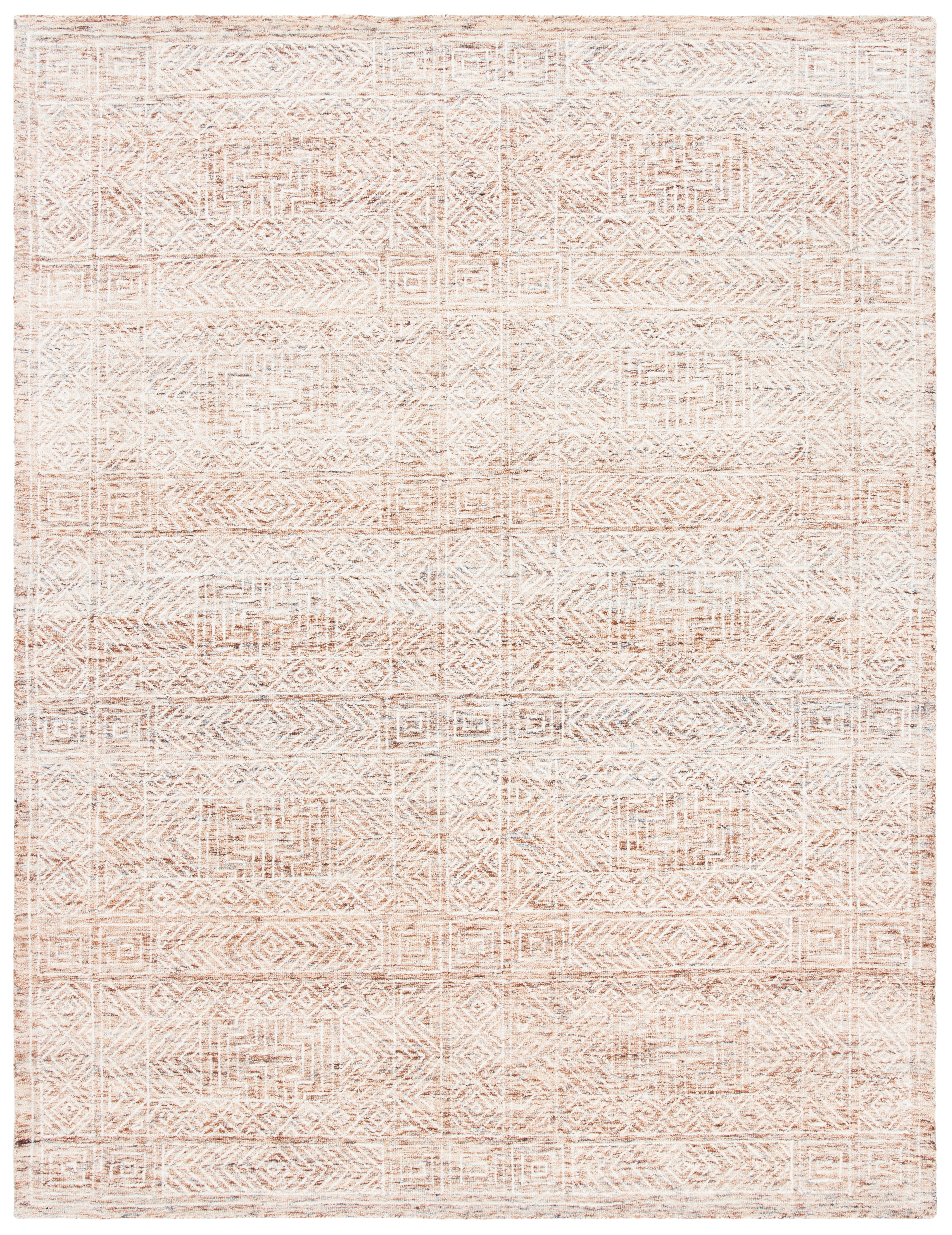 Elegant 9' x 12' Hand-Tufted Wool & Silk Blend Rectangular Rug