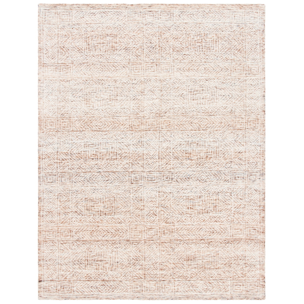 Elegant 9' x 12' Hand-Tufted Wool & Silk Blend Rectangular Rug