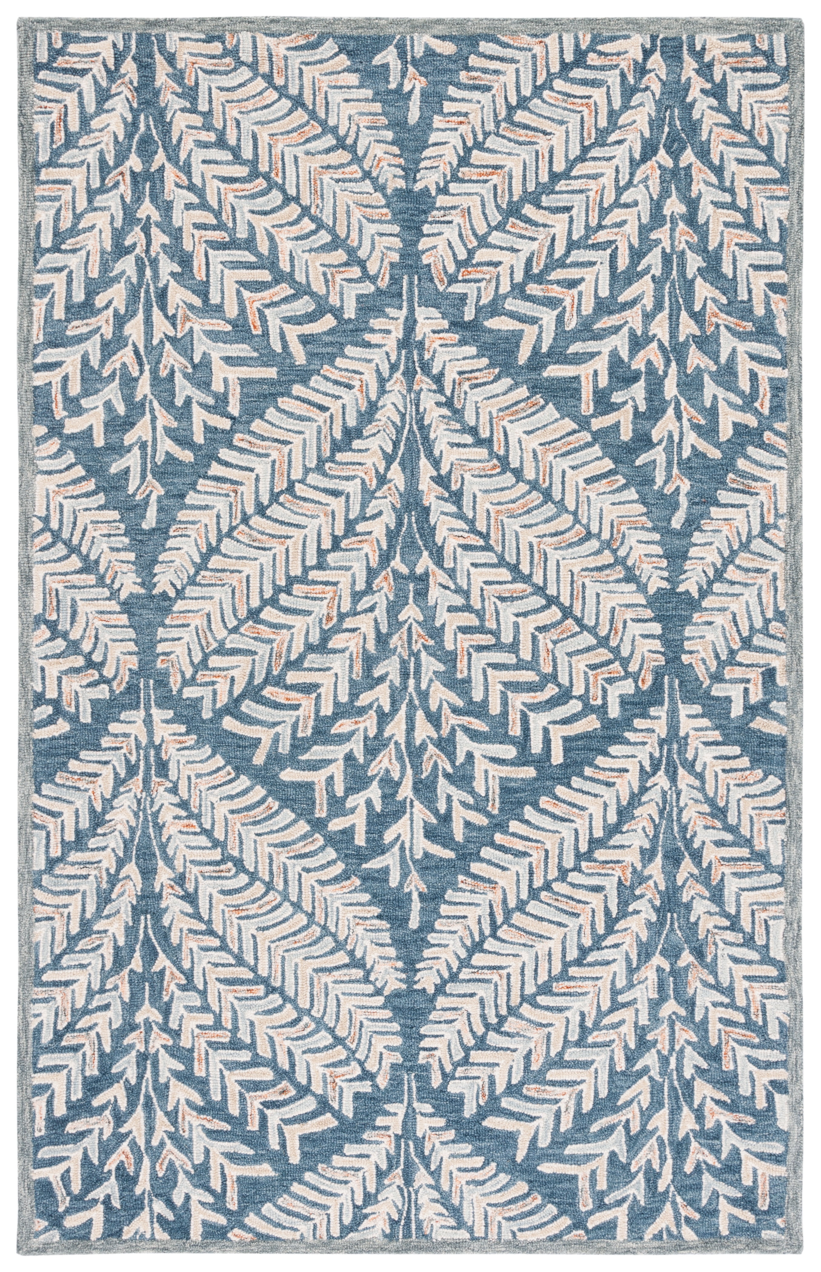 Capri Blue and Ivory Hand-Tufted Wool Area Rug