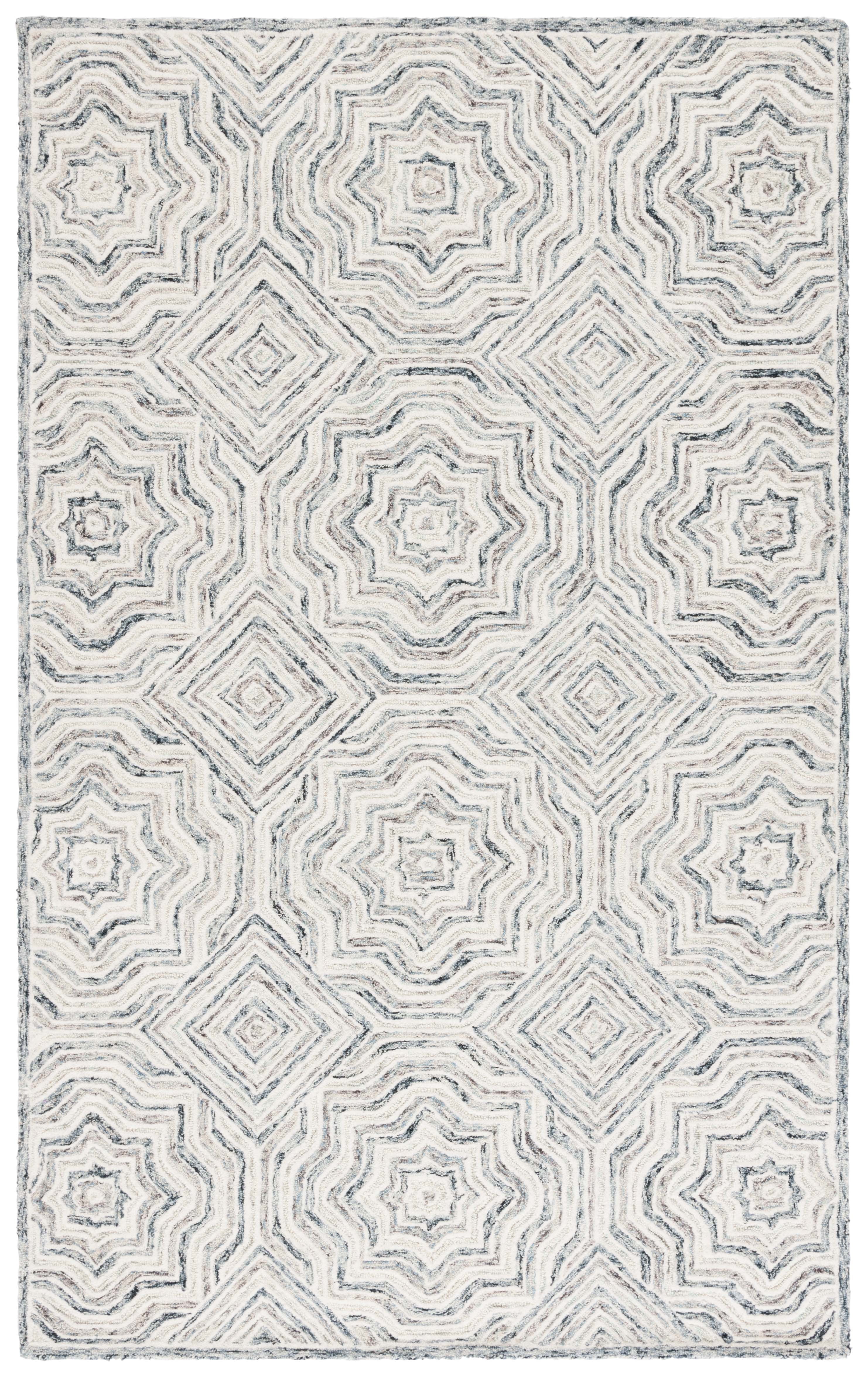 Hand-Tufted Elegance Wool Rug in Blue, 4' x 6'