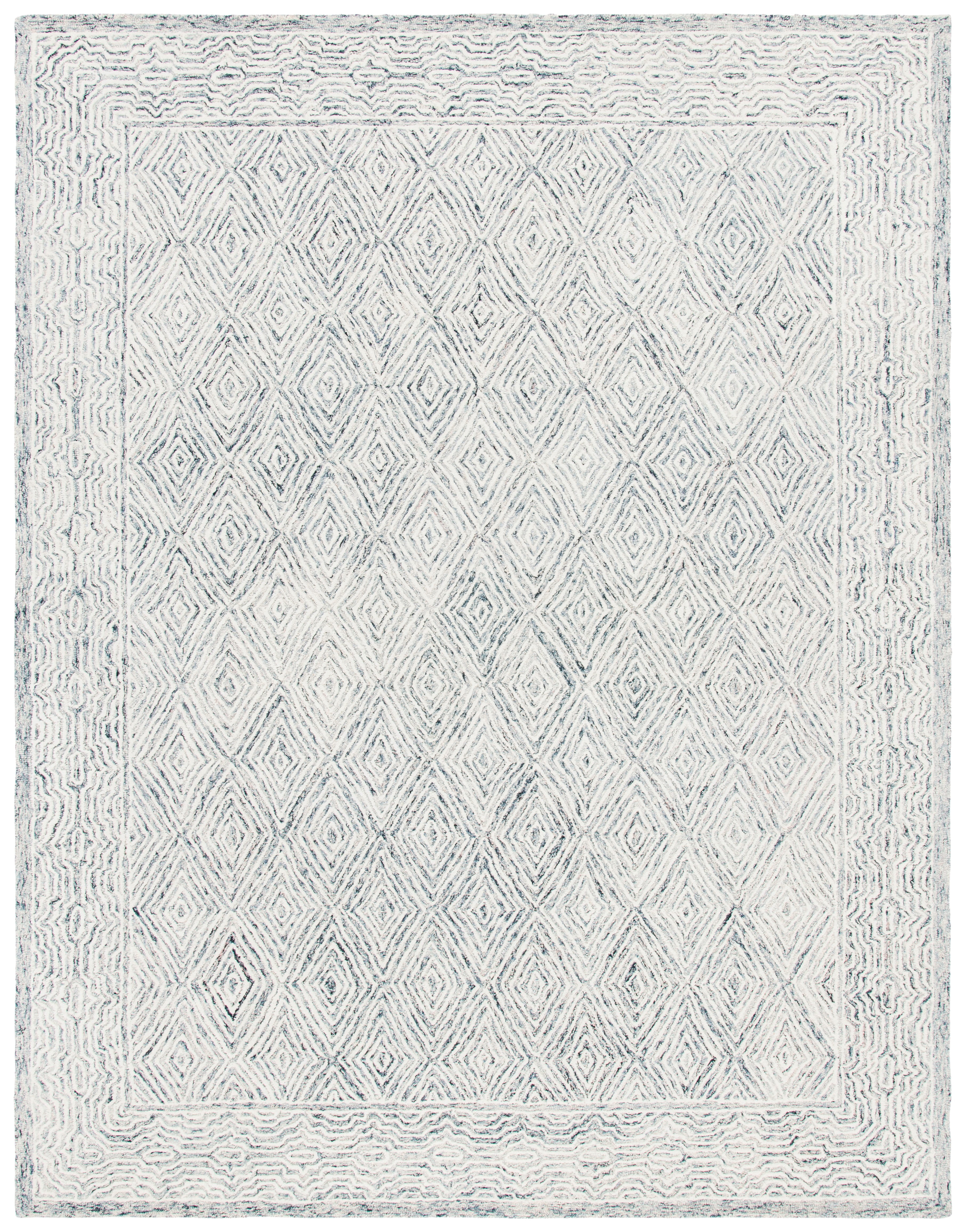 Hand-Tufted Capri Blue Wool 8' x 10' Rectangular Area Rug