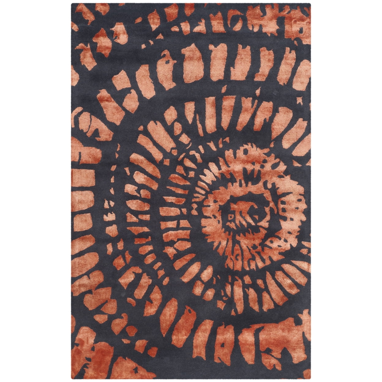 Elegant Capri Blue Rectangular Hand-Tufted Wool & Silk Rug