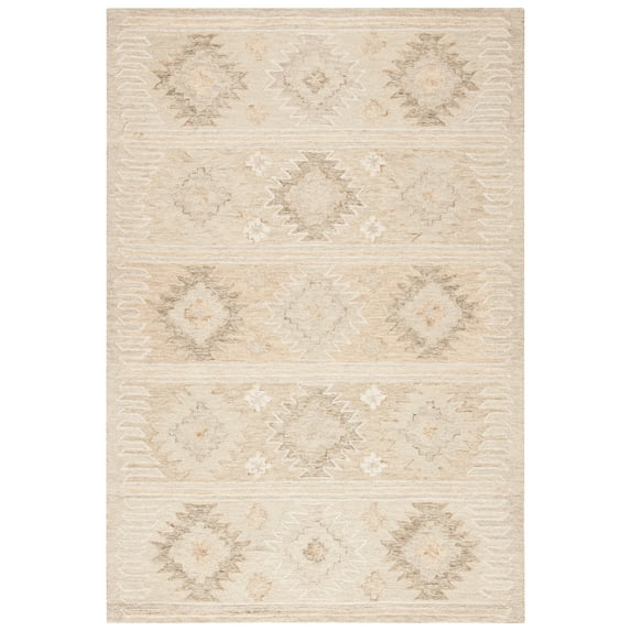 SAFAVIEH Capri Cian Southwestern Wool Area Rug, Beige, 4' x 6'