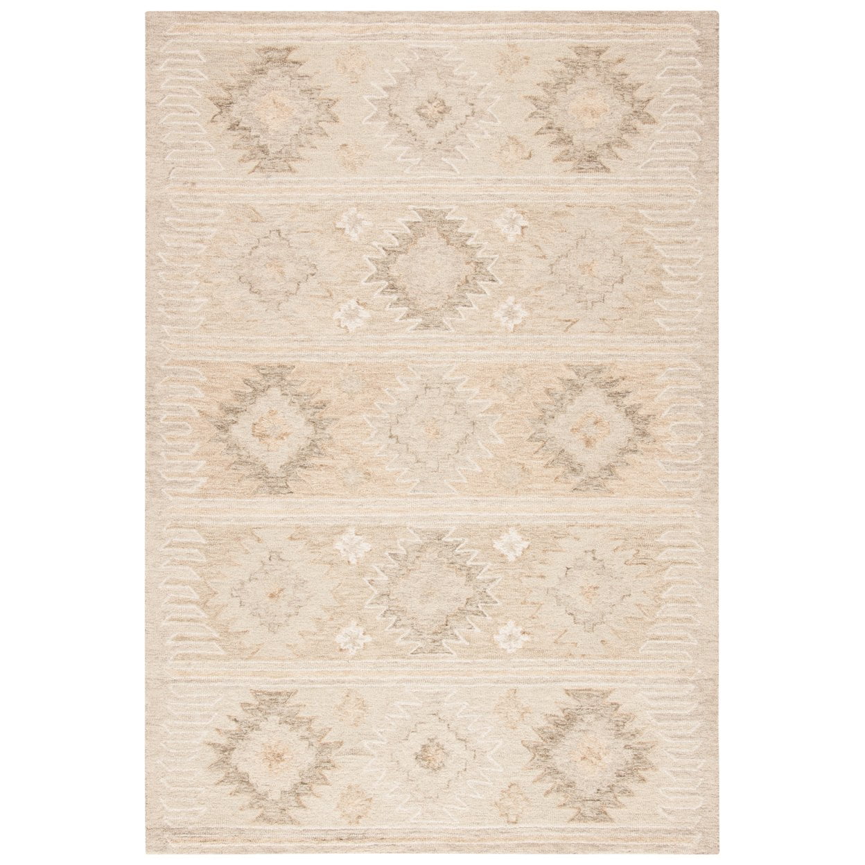 Capri Hand-Tufted Wool Rug in Beige - 5' x 8' Rectangular Design