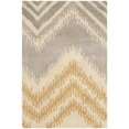 thumbnail image 1 of SAFAVIEH Capri Robynne Chevron Wool Area Rug, Grey/Gold, 2' x 3', 1 of 7