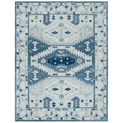 SAFAVIEH Capri Collin Southwestern Wool Area Rug, Blue/Grey, 8' x 10'