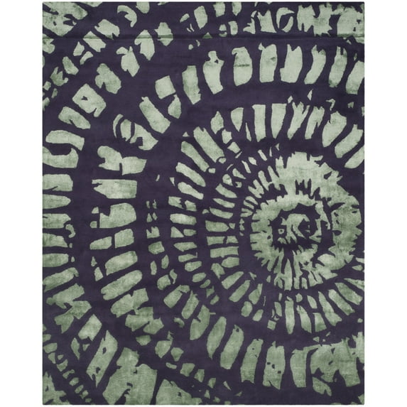 SAFAVIEH Capri Diamond Abstract Wool Area Rug, Lavender/Sage, 4' x 6'