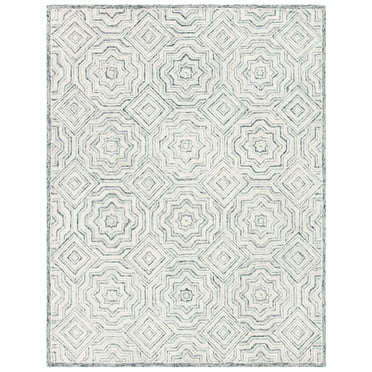 SAFAVIEH Capri Layla Geometric Wool Area Rug, Beige/Blue, 8' x 10'