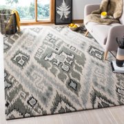 SAFAVIEH Capri Merrilyn Damask Wool Area Rug, Multi/Grey, 6' x 9'