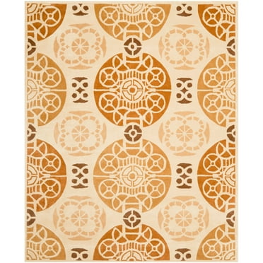 SAFAVIEH Capri Mortimer Geometric Wool Area Rug, Gold/Multi, 4' x 6'