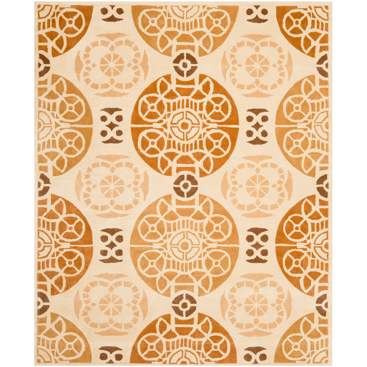 Elegant Capri Black Hand-Tufted Wool & Silk 8' x 10' Area Rug