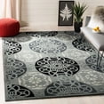 thumbnail image 1 of SAFAVIEH Capri Mortimer Geometric Wool Area Rug, Grey/Black, 3' x 5', 1 of 8