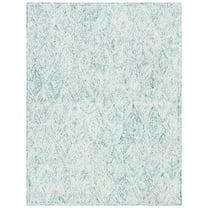 SAFAVIEH Capri Nicholas Diamond Wool Area Rug, Blue/Ivory, 8' x 10'