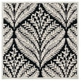 thumbnail image 1 of SAFAVIEH Capri Proinsias Leaves Wool Area Rug, Black/Ivory, 3' x 3' Square, 1 of 11
