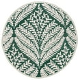 thumbnail image 1 of SAFAVIEH Capri Proinsias Leaves Wool Area Rug, Dark Green/Ivory, 7' x 7' Round, 1 of 10