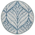 thumbnail image 1 of SAFAVIEH Capri Proinsias Leaves Wool Area Rug, Grey/Ivory, 5' x 5' Round, 1 of 11