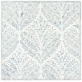 thumbnail image 1 of SAFAVIEH Capri Proinsias Leaves Wool Area Rug, Ivory/Blue, 5' x 5' Square, 1 of 7