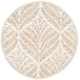 thumbnail image 1 of SAFAVIEH Capri Proinsias Leaves Wool Area Rug, Ivory/Brown, 3' x 3' Round, 1 of 10