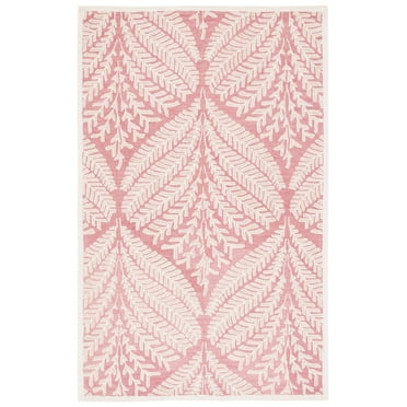 SAFAVIEH Capri Proinsias Leaves Wool Area Rug, Pink/Ivory, 2' x 3'