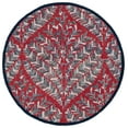 thumbnail image 1 of SAFAVIEH Capri Proinsias Leaves Wool Area Rug, Red/Green, 5' x 5' Round, 1 of 8