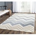 thumbnail image 1 of SAFAVIEH Capri Robynne Geometric Chevron Wool Area Rug, Blue/Ivory, 8' x 10', 1 of 6