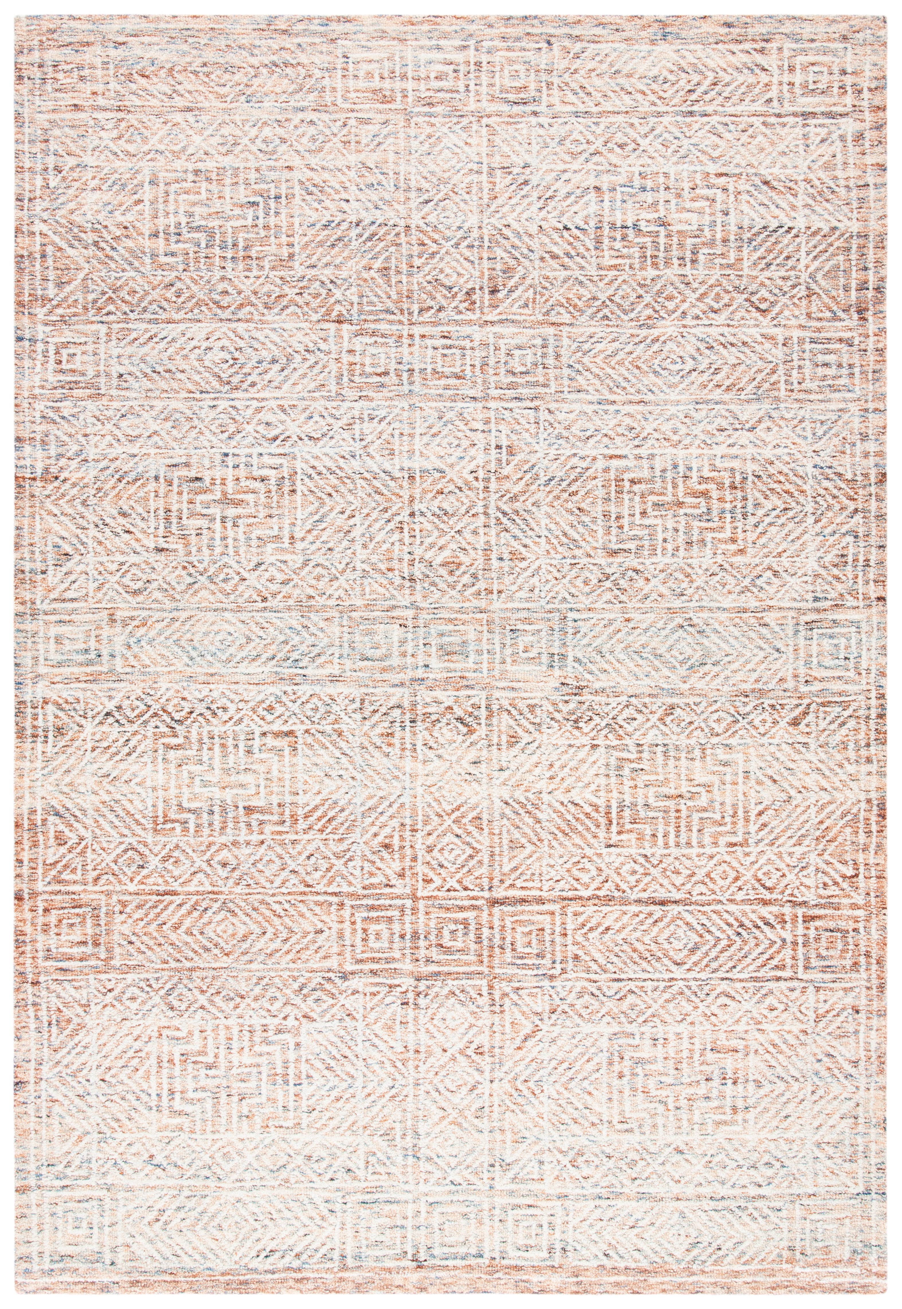 Hand-Tufted Capri Elegance Wool Area Rug - 4' x 6' Brown/Beige