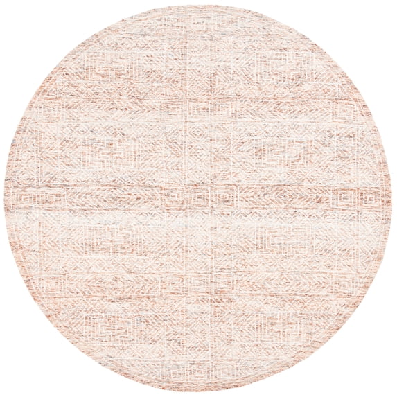 SAFAVIEH Capri Sabrina Aztec Wool Area Rug, Brown/Beige, 7' x 7' Round