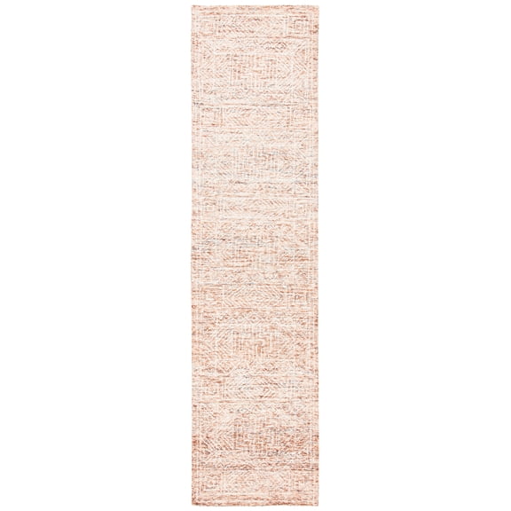 SAFAVIEH Capri Sabrina Aztec Wool Runner Rug, Brown/Beige, 2'3" x 9'