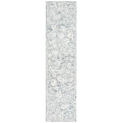 SAFAVIEH Capri Serenity Floral Wool Runner Rug, Blue/Ivory, 2'3" x 9'