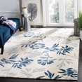 thumbnail image 1 of SAFAVIEH Capri Stephanie Floral Wool Area Rug, Ivory/Blue, 6' x 9', 1 of 10