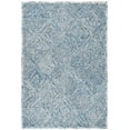 thumbnail image 1 of SAFAVIEH Capri Thelma Diamond Wool Area Rug, Ivory/Blue, 6' x 9', 1 of 7