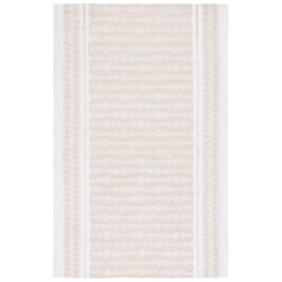 SAFAVIEH Capri Trinity Distressed Area Rug, Beige/Ivory, 3' x 5'