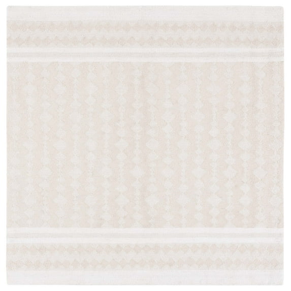 SAFAVIEH Capri Trinity Distressed Area Rug, Beige/Ivory, 6' x 6' Square