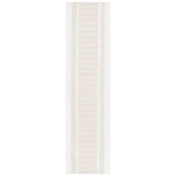 SAFAVIEH Capri Trinity Distressed Runner Rug, Beige/Ivory, 2'3" x 9'