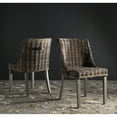 thumbnail image 1 of SAFAVIEH Caprice 18''H Wicker Dining Chair With Leather Handle Grey, 1 of 7