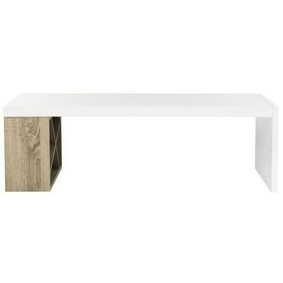 SAFAVIEH Carlton Modern Scandinavian Side Storage Lacquer Coffee Table, White